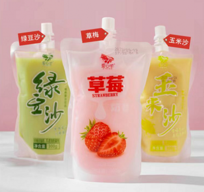 草莓奶昔、綠豆沙、玉米沙